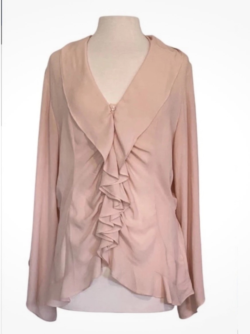 Ivory Boston proper Ruffle Front Women's Blouse